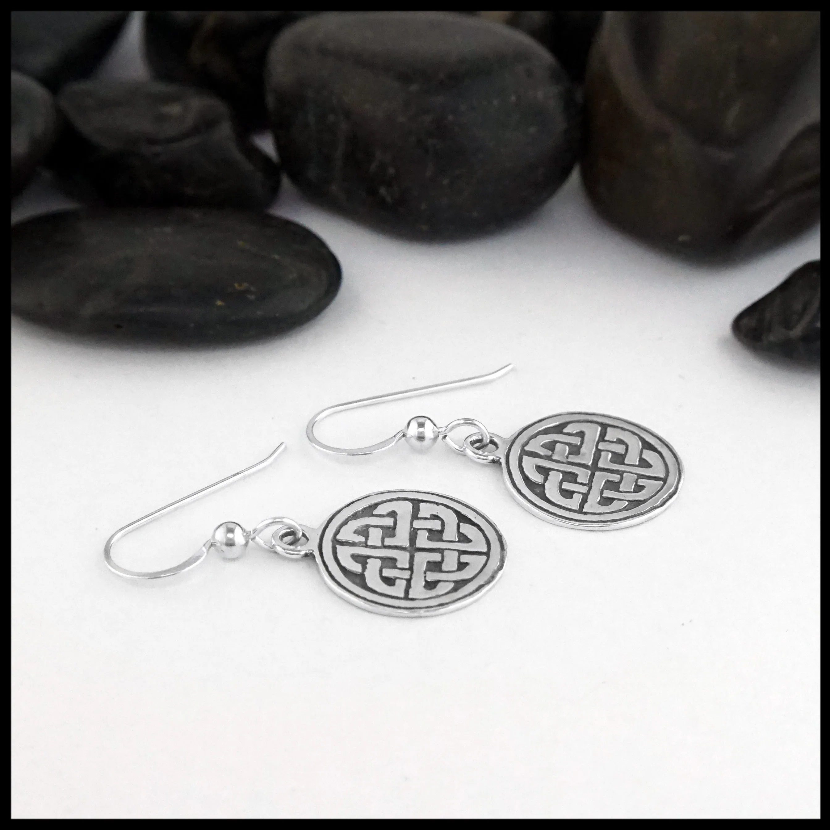 Celtic Circular Knot Pendant and Earring Set