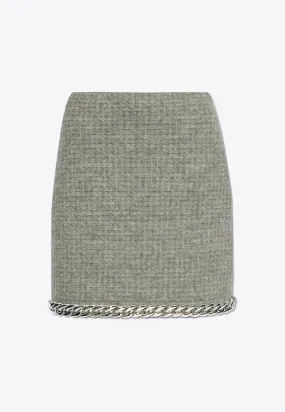 Chain-Detailed Midi Skirt