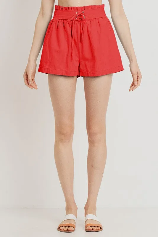 CHAMBRAY DENIM SHORTS