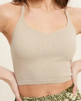 Champagne Racerback Ribbed Cami