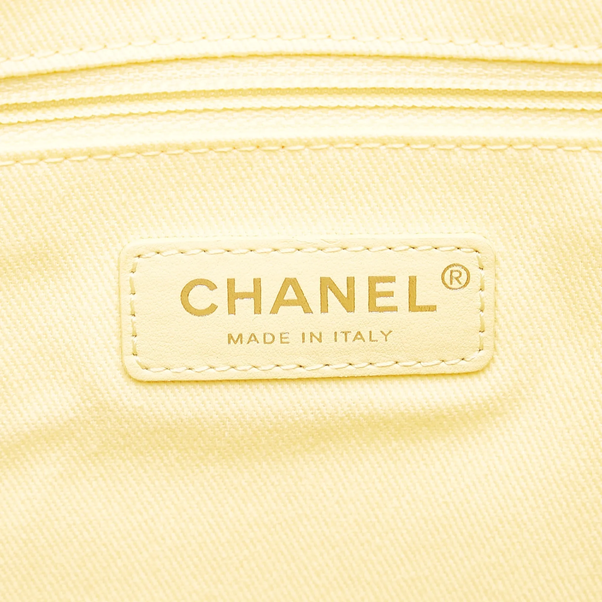 Chanel 2019 Large Deauville Logo Chain Tote Satchel