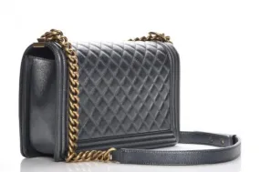 CHANEL CAVIAR QUILTED MEDIUM BOY FLAP BAG