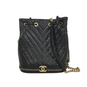 Chanel Chevron Bucket Bag