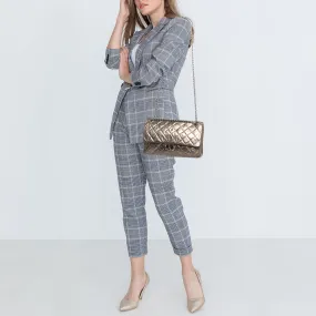 CHANEL Metallic Quilted Aged Leather Reissue 2.55 Classic 226 Flap Bag