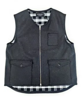 Charcoal Wool Field Vest