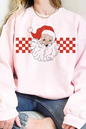 CHECKER SANTA CHRISTMAS OVERSIZED SWEATSHIRT