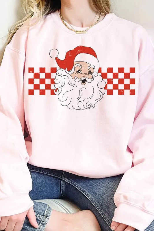 CHECKER SANTA CHRISTMAS OVERSIZED SWEATSHIRT