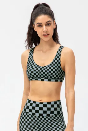 Checkerboard Sports Bras Light Support