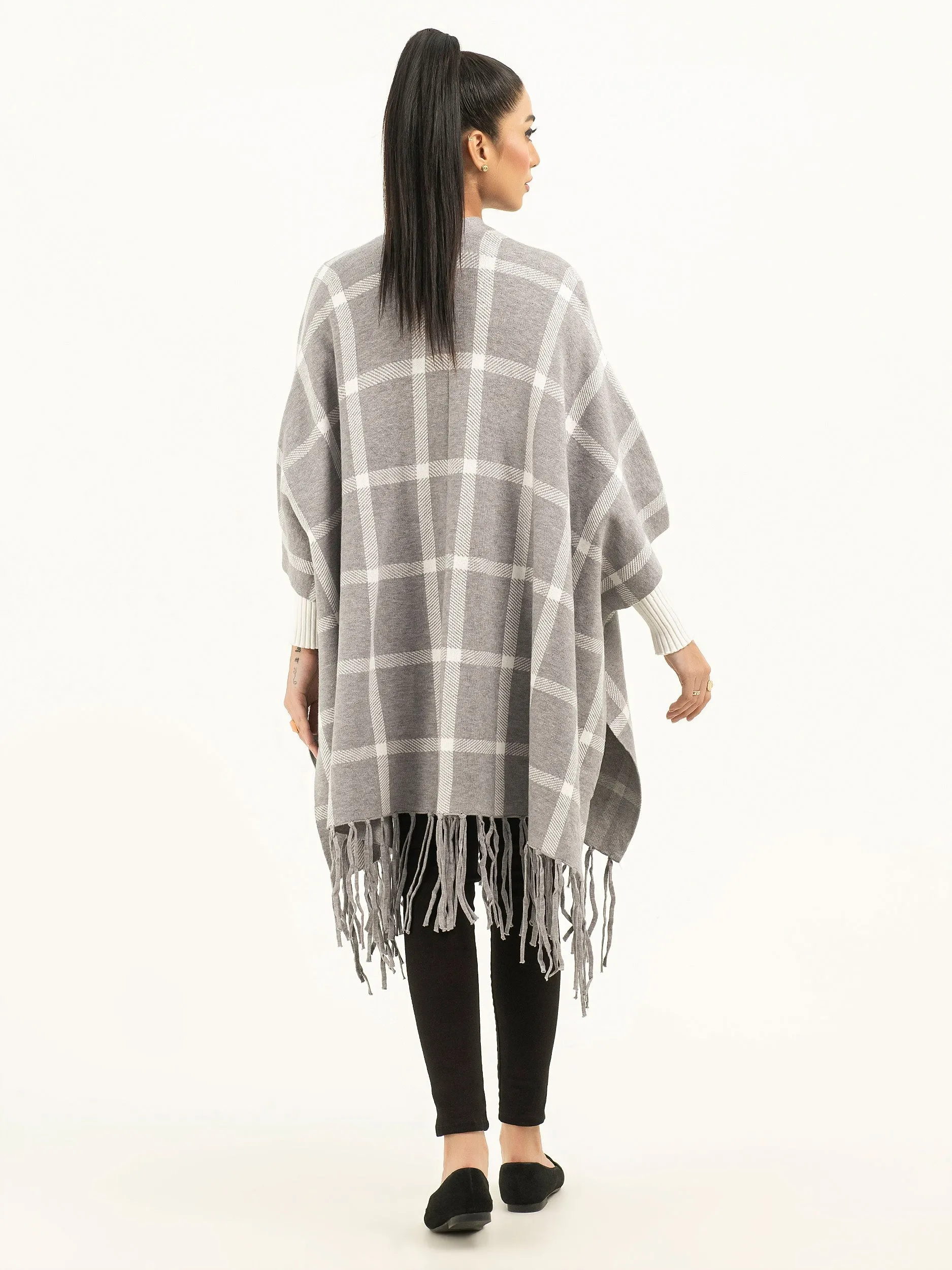 Checkered Cape Shawl