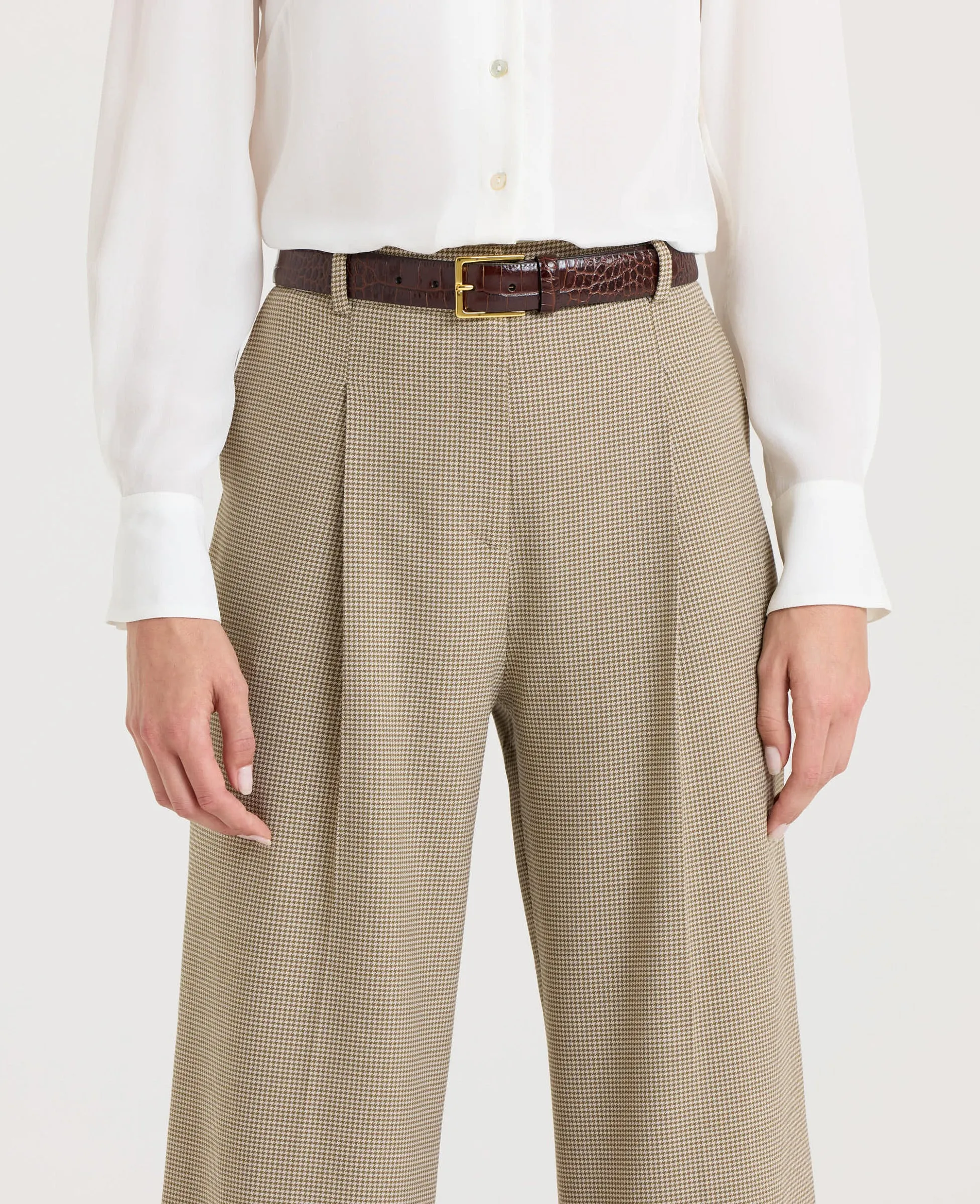 Cheston Wide Leg Check Trouser