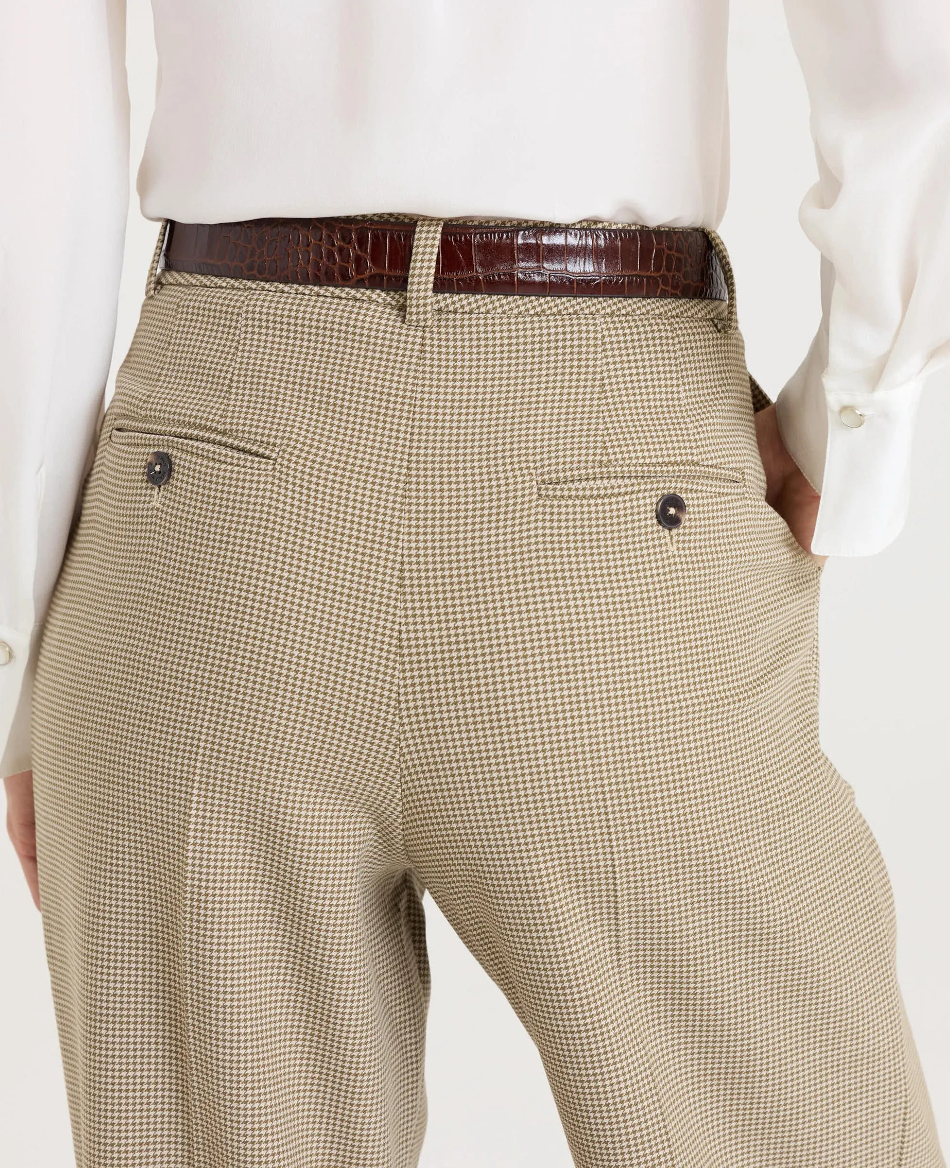 Cheston Wide Leg Check Trouser