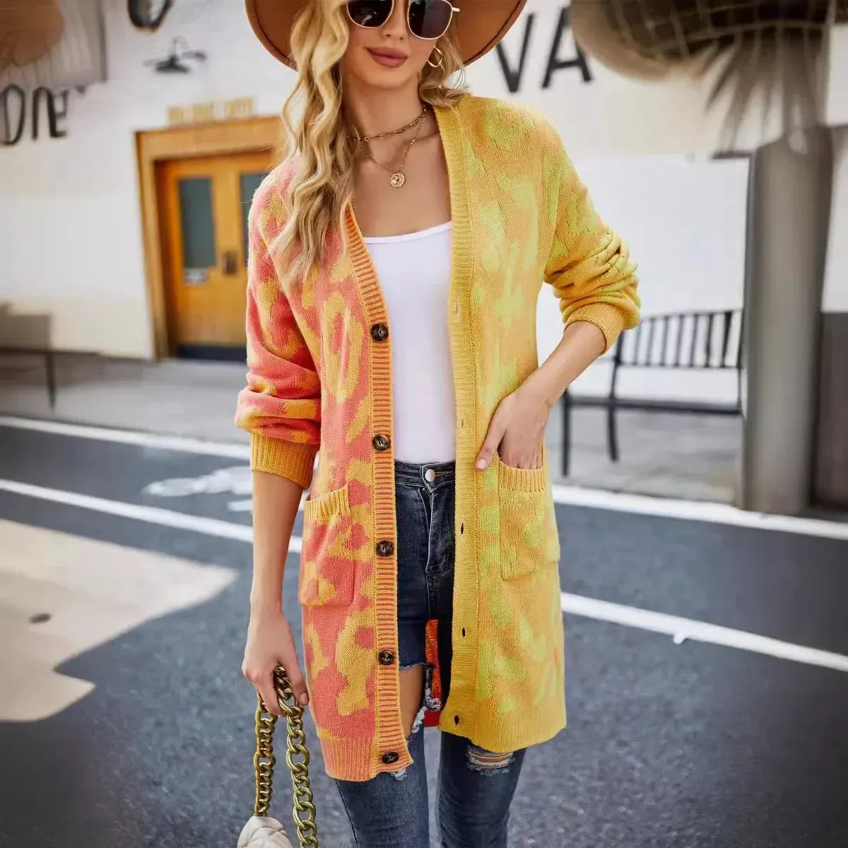 Chic Predator Print Cardigan