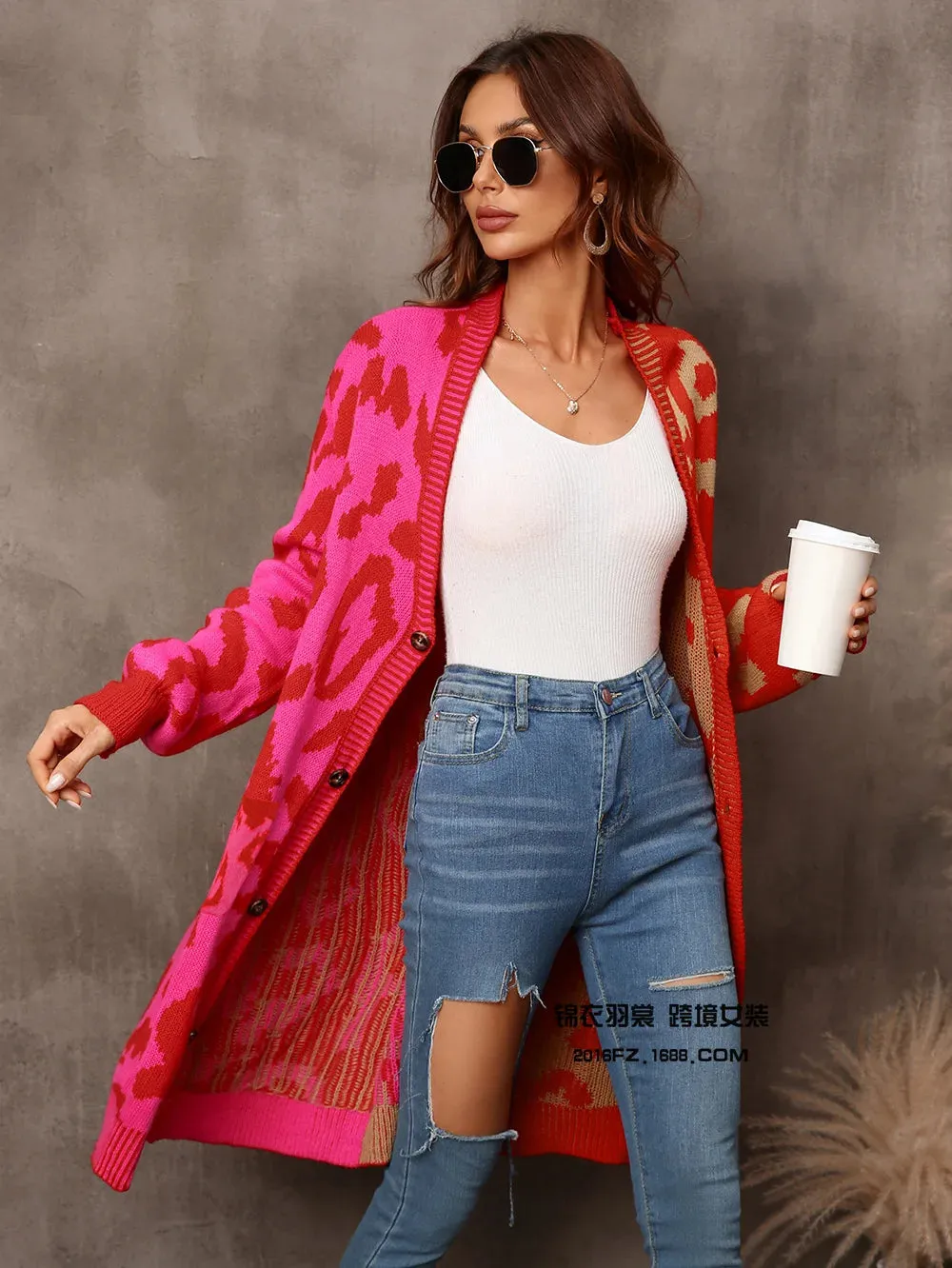 Chic Predator Print Cardigan