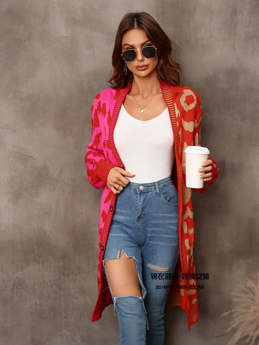 Chic Predator Print Cardigan
