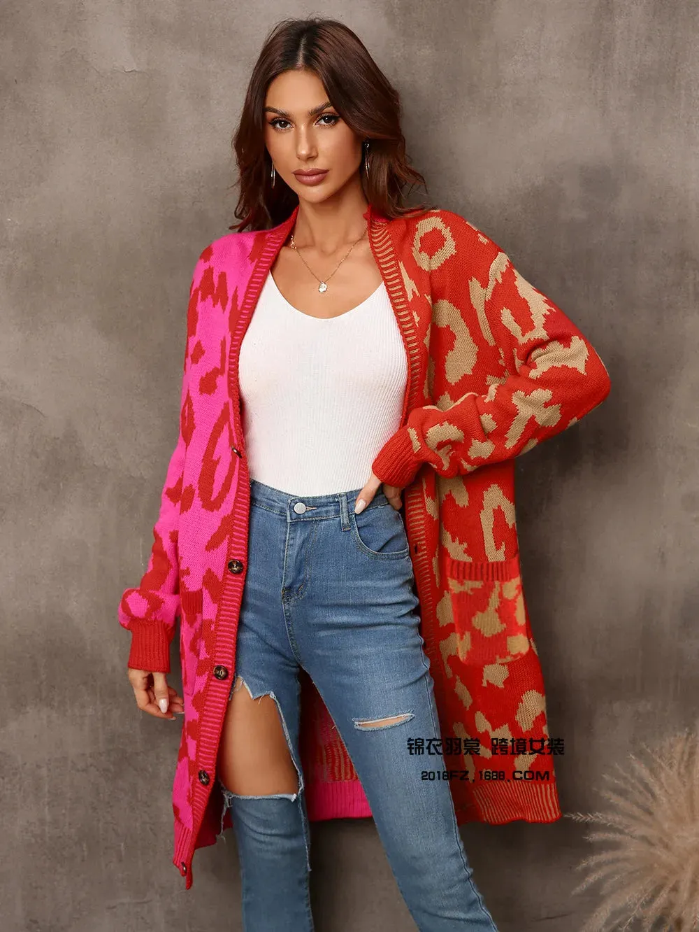 Chic Predator Print Cardigan