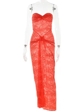 Chic Strapless Knot-Detailed Dress