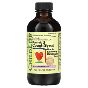 Childlife, Formula 3 Cough Syrup Natural Berry Flavor, 4 Oz