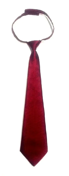 Children's Burgundy Mini-Check Tie