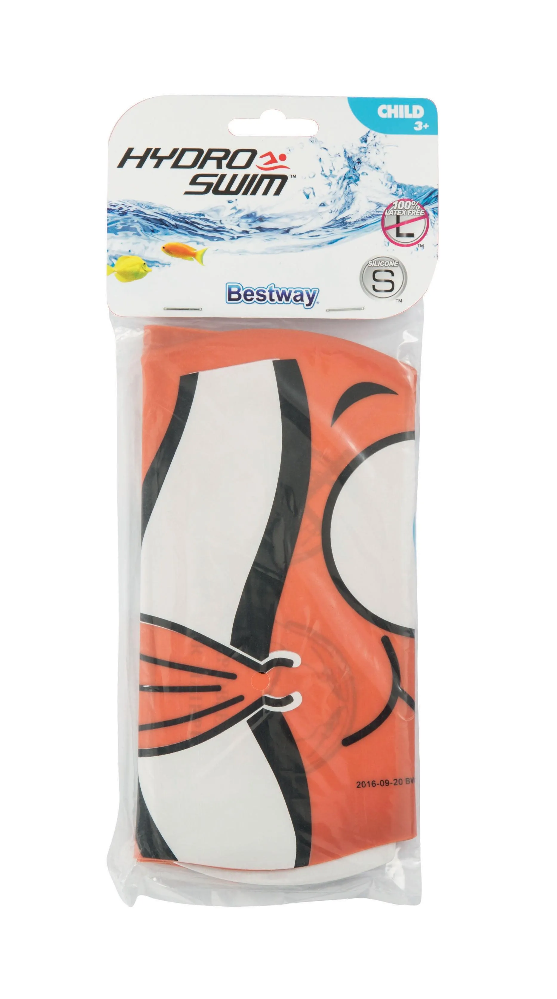 Children's Hydro-Swim Silicone Swim Cap Clownfish Ages 3  Assorted
