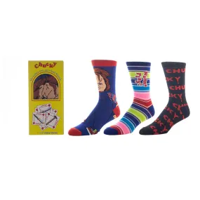 Child's Play Chucky 3 Pack of Crew Socks