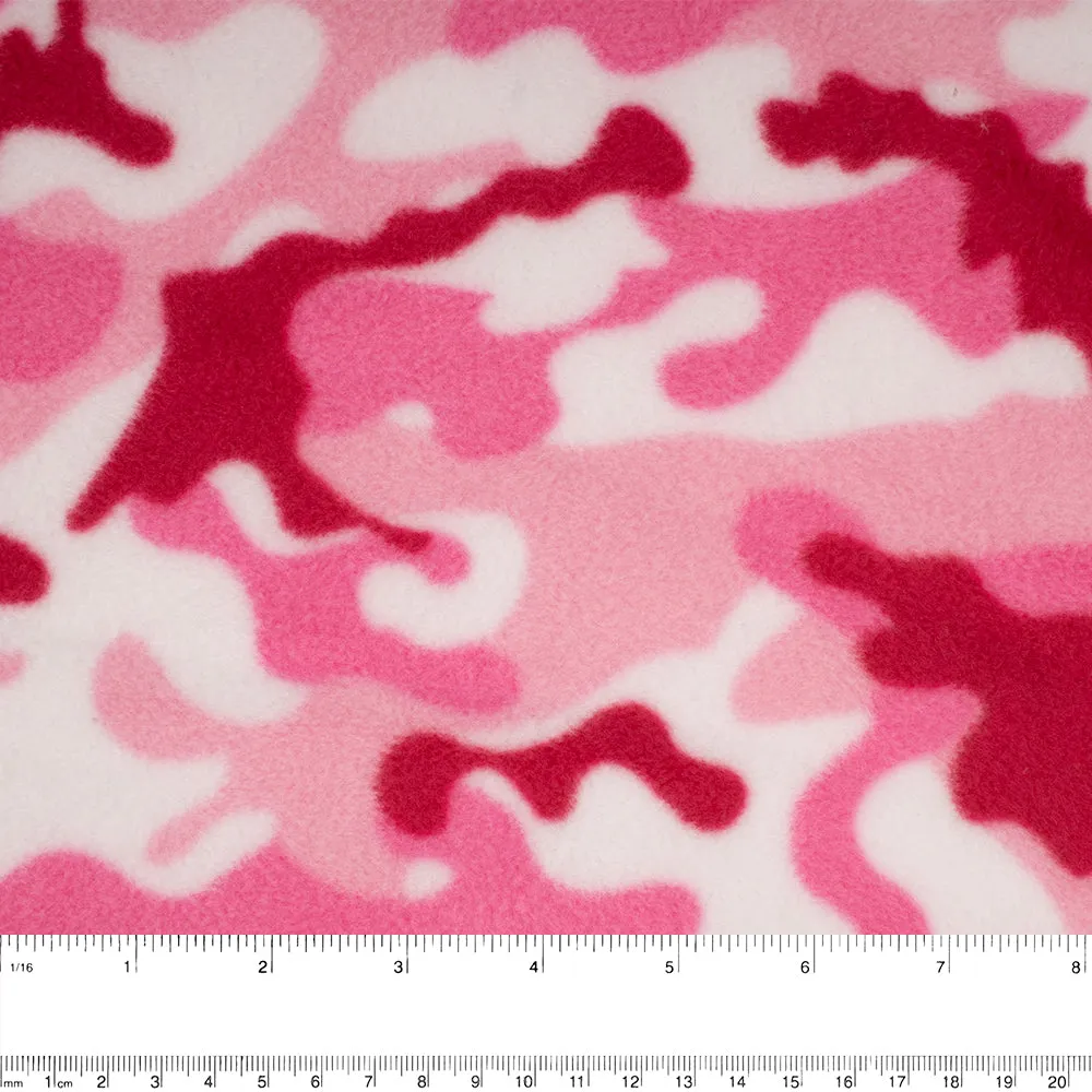 CHILLY - Anti Pill Fleece Print - Camouflage - Pink