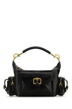 Chloe Women Black Leather Camera Bag Handbag
