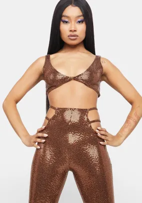 Chocolate You're My Soulmate Cut-Out Pant Set
