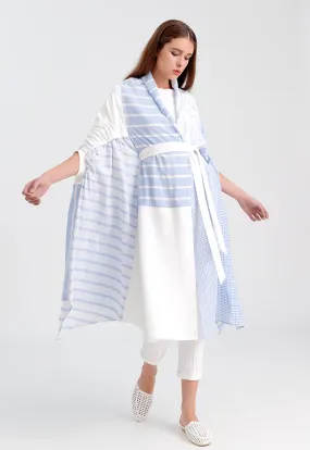 Choice Midi Striped Kimono Blue