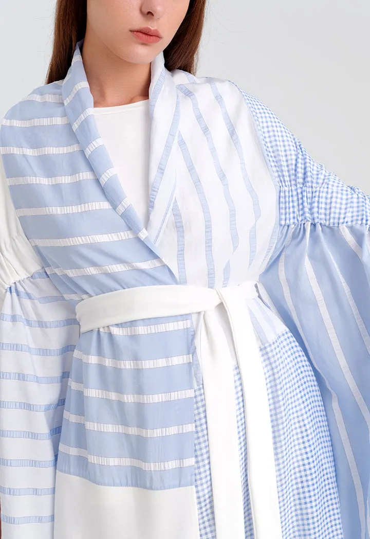 Choice Midi Striped Kimono Blue