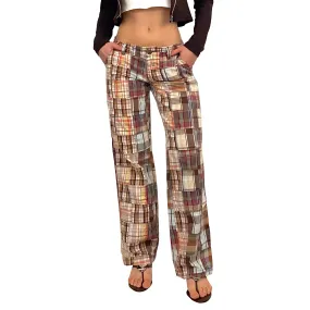 Chor Plaid Patchwork Pants (S)