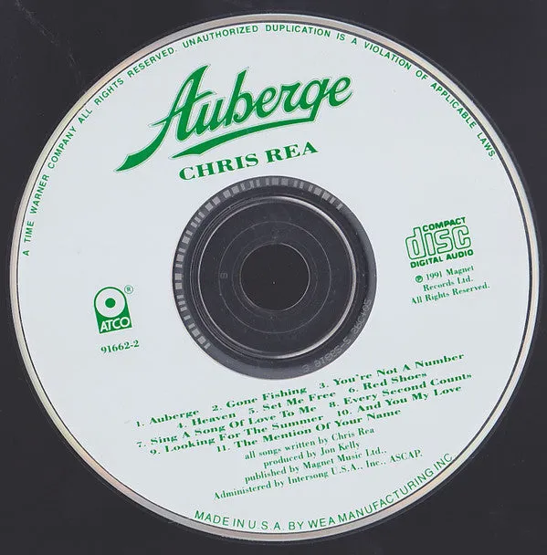 Chris Rea - Auberge (CD, Album) (NM or M-)