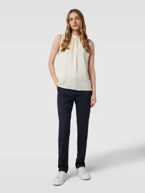 Christian Berg press pleated trousers, navy