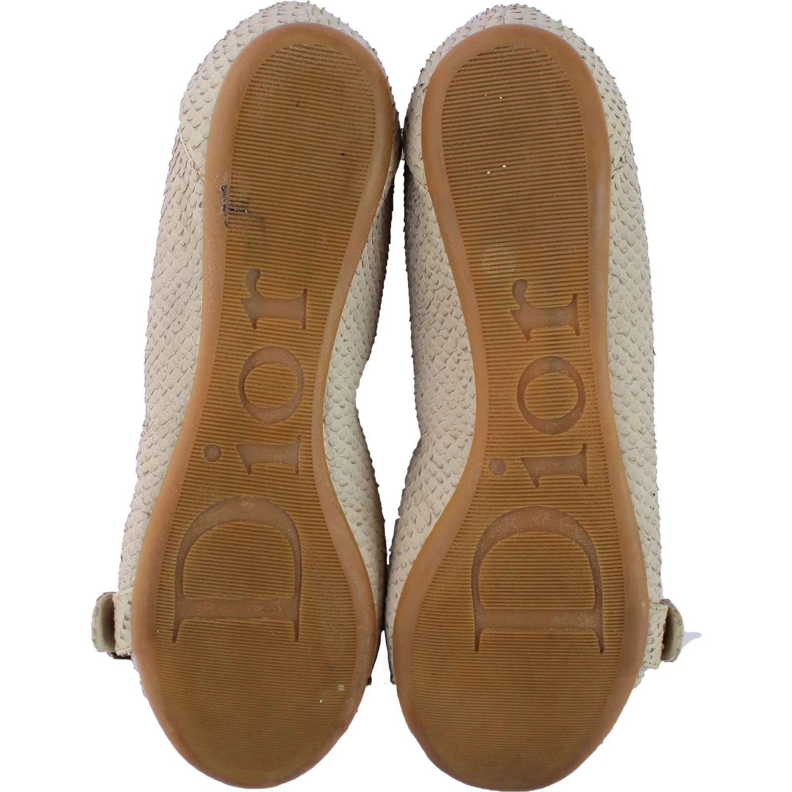CHRISTIAN DIOR PYTHON BUCKLE FLATS