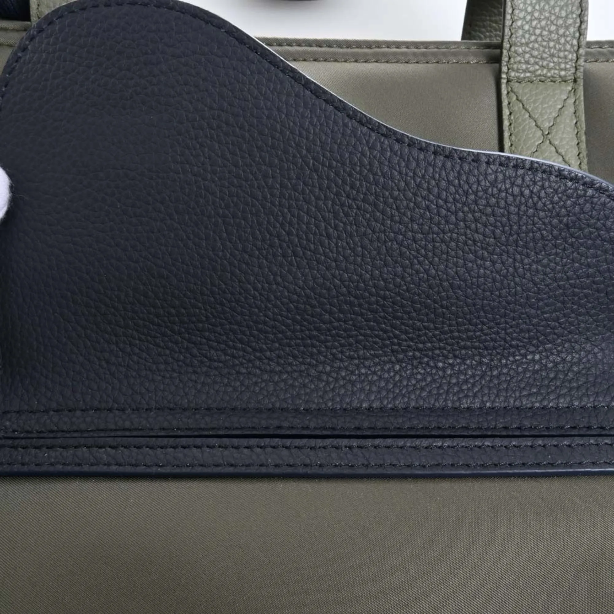CHRISTIAN DIOR Sacai Collaboration Nylon Saddle Tote Bag Khaki Men's