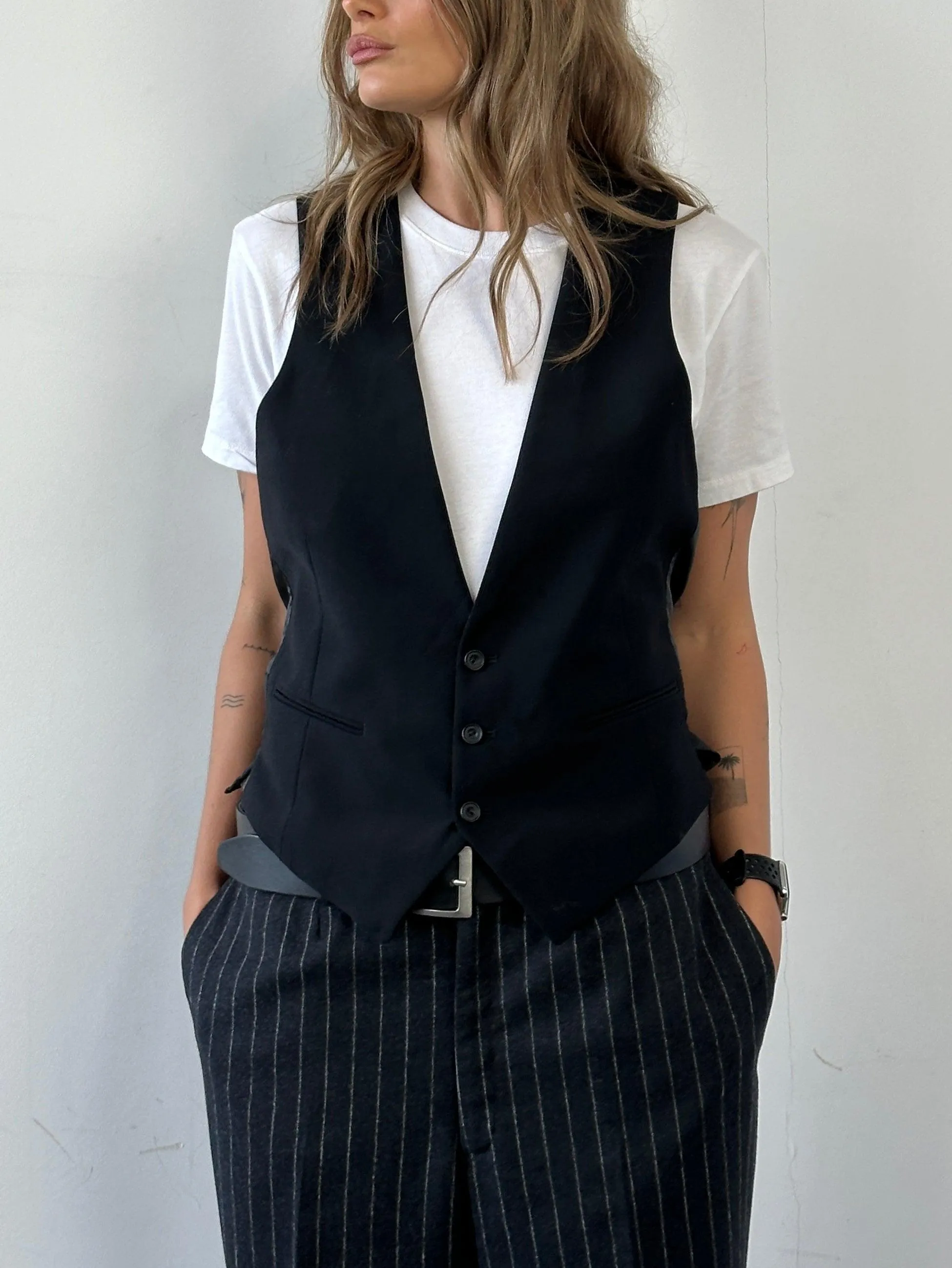 Christian Dior Wool Tailored Waistcoat - M
