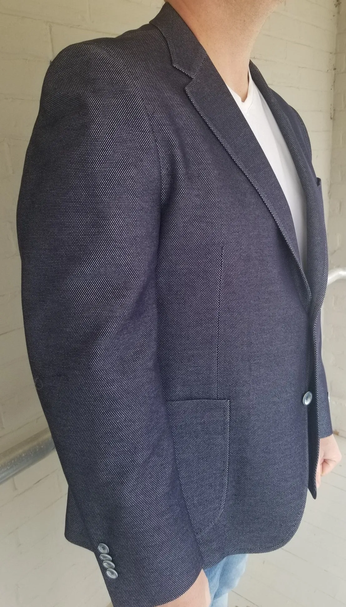 Christian Paul by sidonio's Casual Sport coat Matrix Dark Blue 32811
