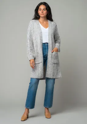 Chunky Open Front Long Sleeve Knit Cardigan