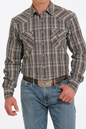 Cinch | Brown Plaid LS Modern Fit Shirt