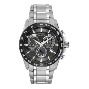 Citizen Eco Drive Titanium Radio Controlled Perpetual Chronograph Watch AT4010-50E