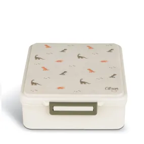 Citron Grand Lunchbox with Insulated Food Jar and Saucer - Dino - Green