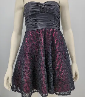 City Studios Juniors Strapless Lace A-Line Dress, Size 9