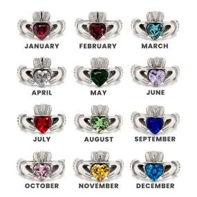 Claddagh Love, Loyalty, & Friendship Birthstone Ring / FBS0001
