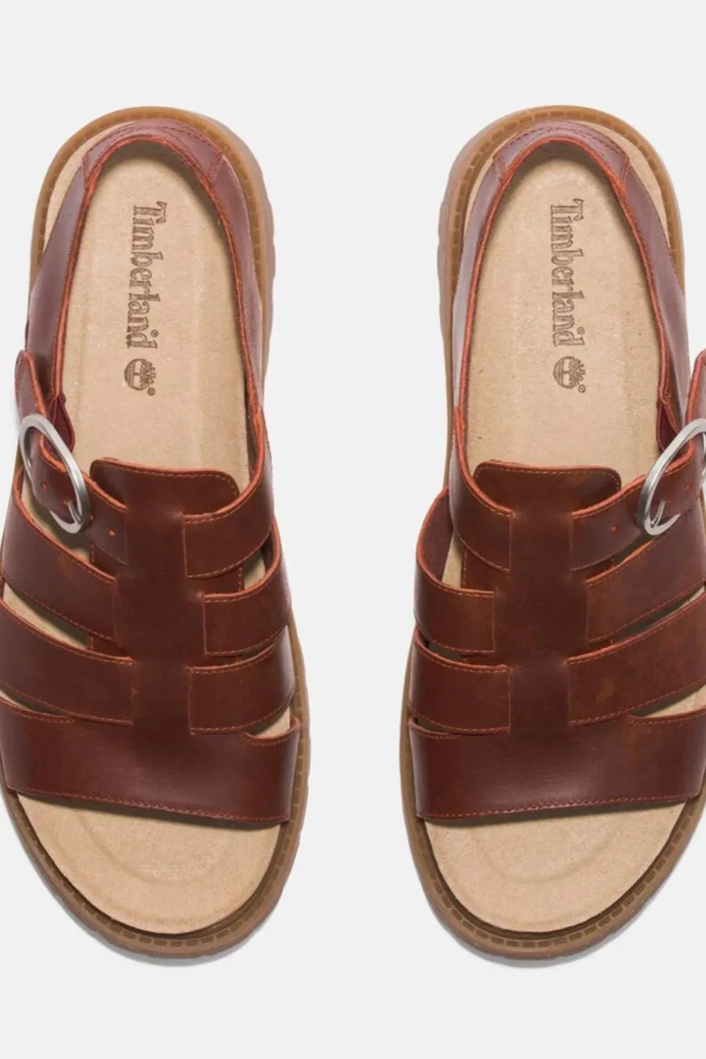 Clairemont Way Fisherman Sandal Dark Red Full Grain