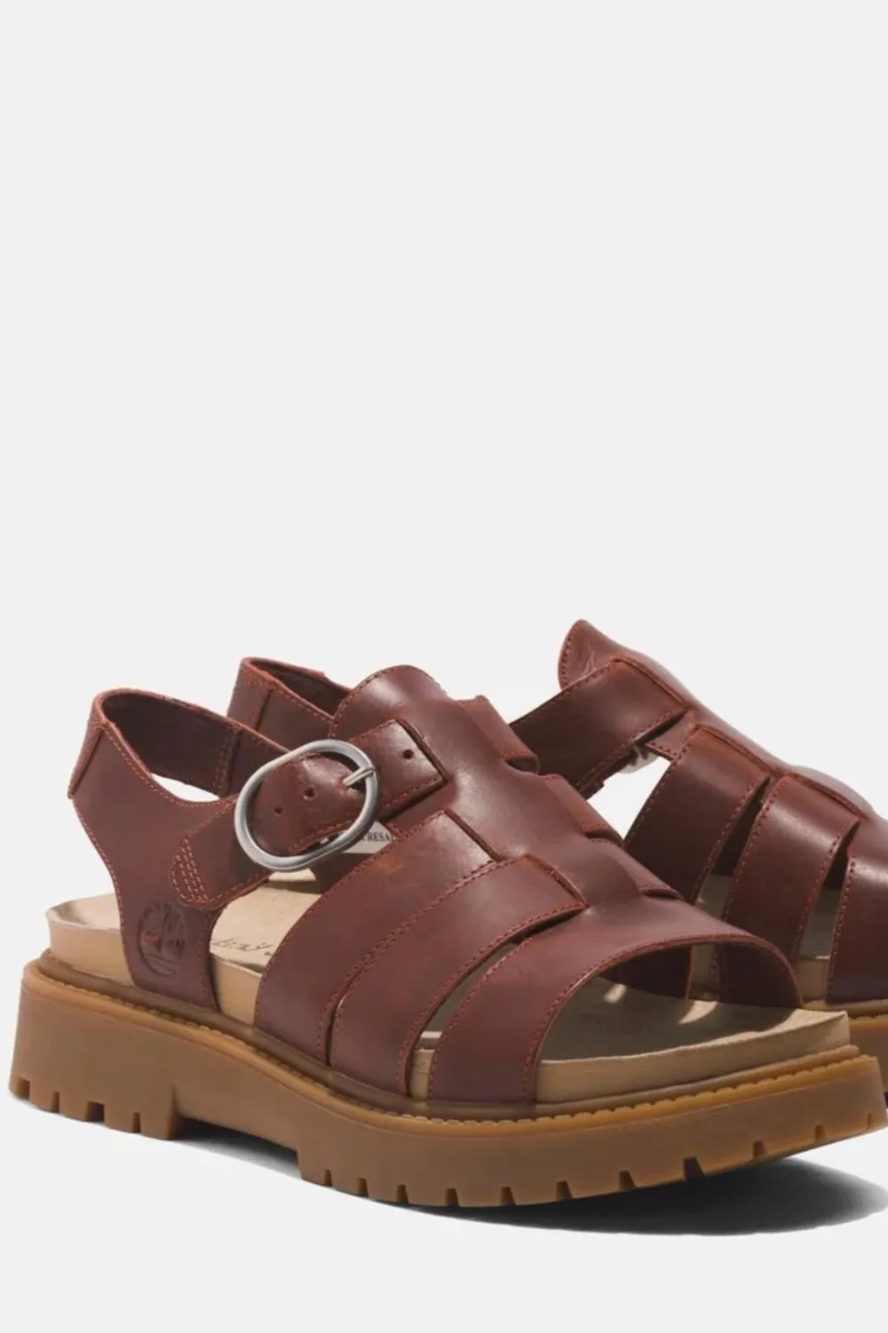 Clairemont Way Fisherman Sandal Dark Red Full Grain