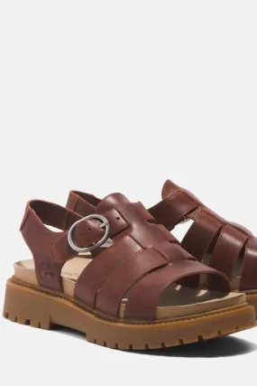 Clairemont Way Fisherman Sandal Dark Red Full Grain