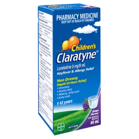 Claratyne Childrens Syrup Grape 60mL
