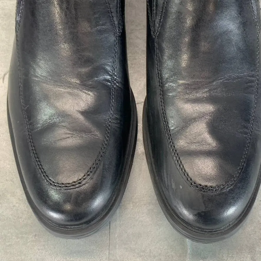 CLARKS Collection Men's Black Leather Tilden Free Moc Toe Slip-On Loafers SZ 8