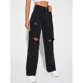 Classic Denim Solid Jeans for Women