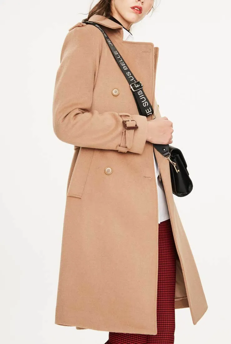 Classic Double-breasted Woolen Long Coat