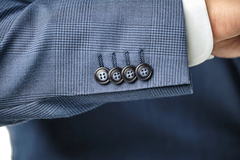 Classic Fit Blue Check Two Piece Suit ST-20FW3